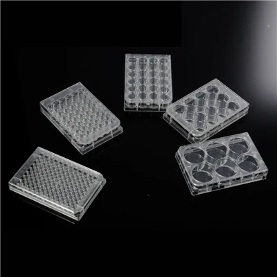 12-yaxshi Clear TC bilan ishlov berilgan bir nechta quduqli plastinkalar, alohida o‘ralgan, steril