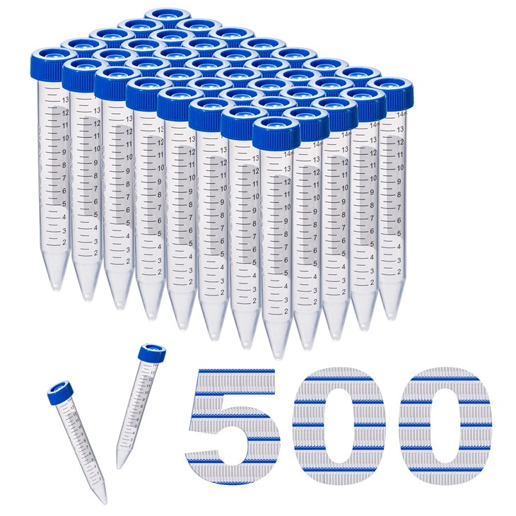 50ml Centrifuge Tubes Conical Bottom Sterile Autocalvable Graduation Writing Area